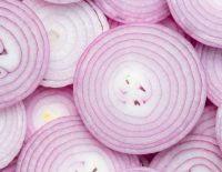 Top view of sliced red onion for textured and background